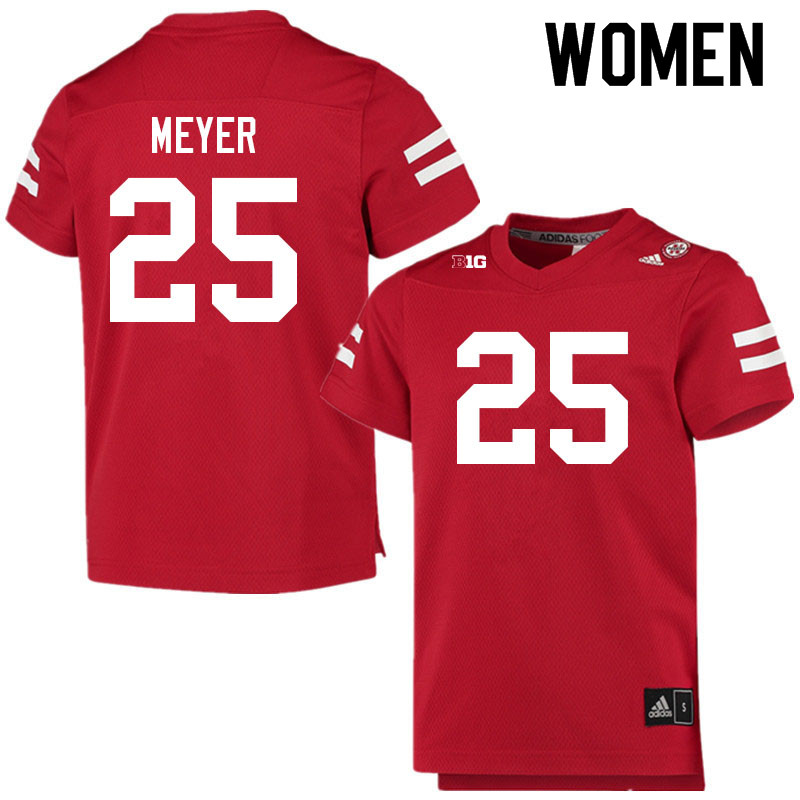 Women #25 Kelen Meyer Nebraska Cornhuskers College Football Jerseys Sale-Scarlet